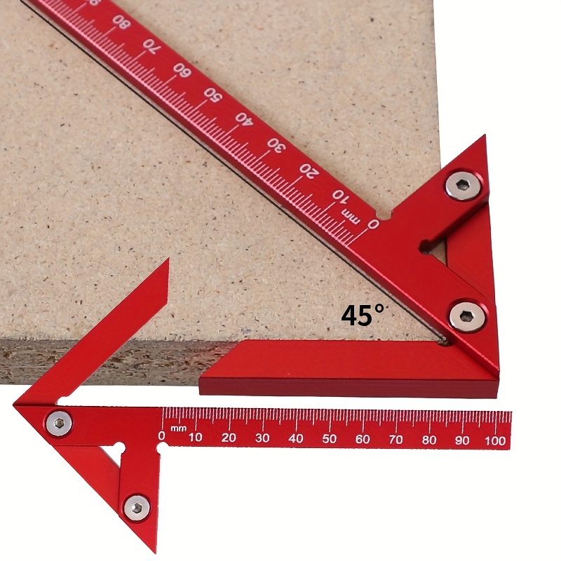 Woodworking Ruler - مسطرة تحديد المركز وقياس الزوايا 45/90