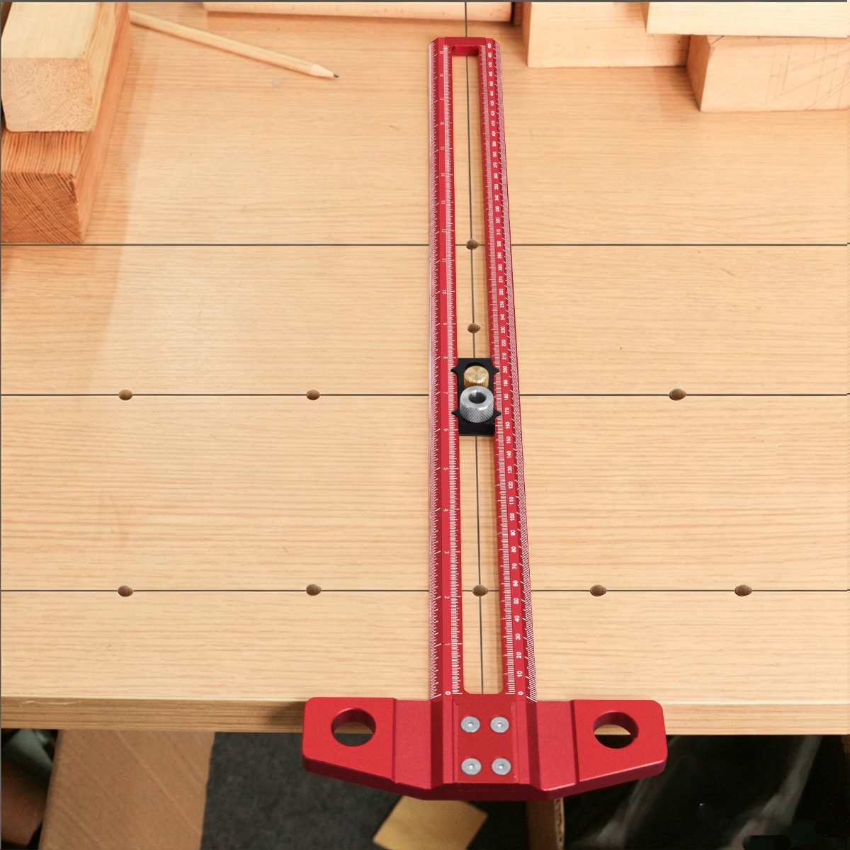 Woodworking Ruler - مسطرة تخطيط وتحديد للأعمال الخشبية على