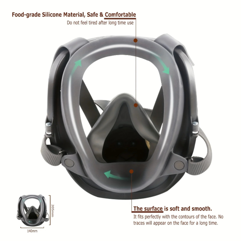 Woodworking Respirator - قناع غاز 6800 كامل الوجه كبير