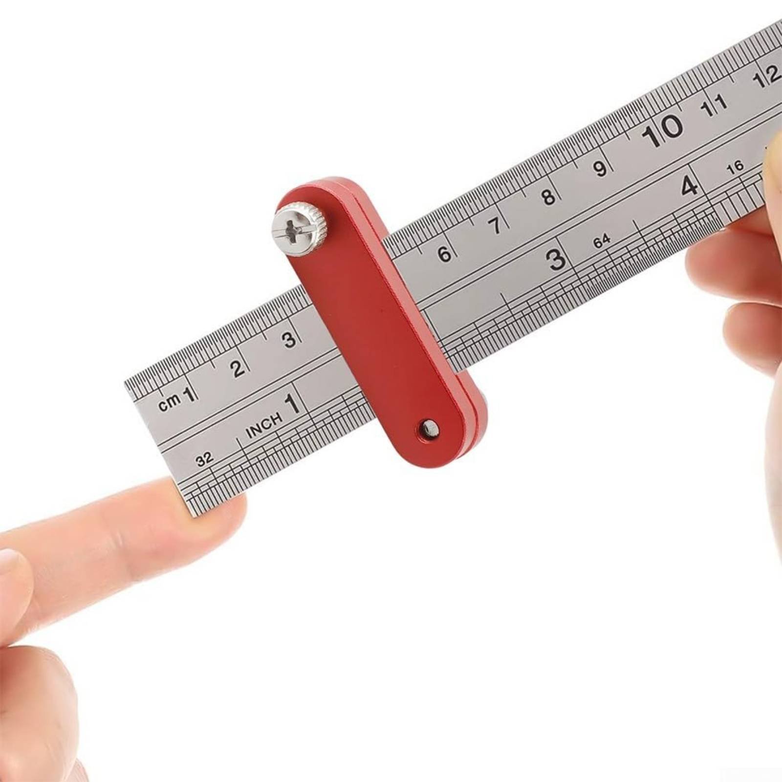 Woodworking Ruler - محدد موضع مسطرة النجارة القابل للتعديل،