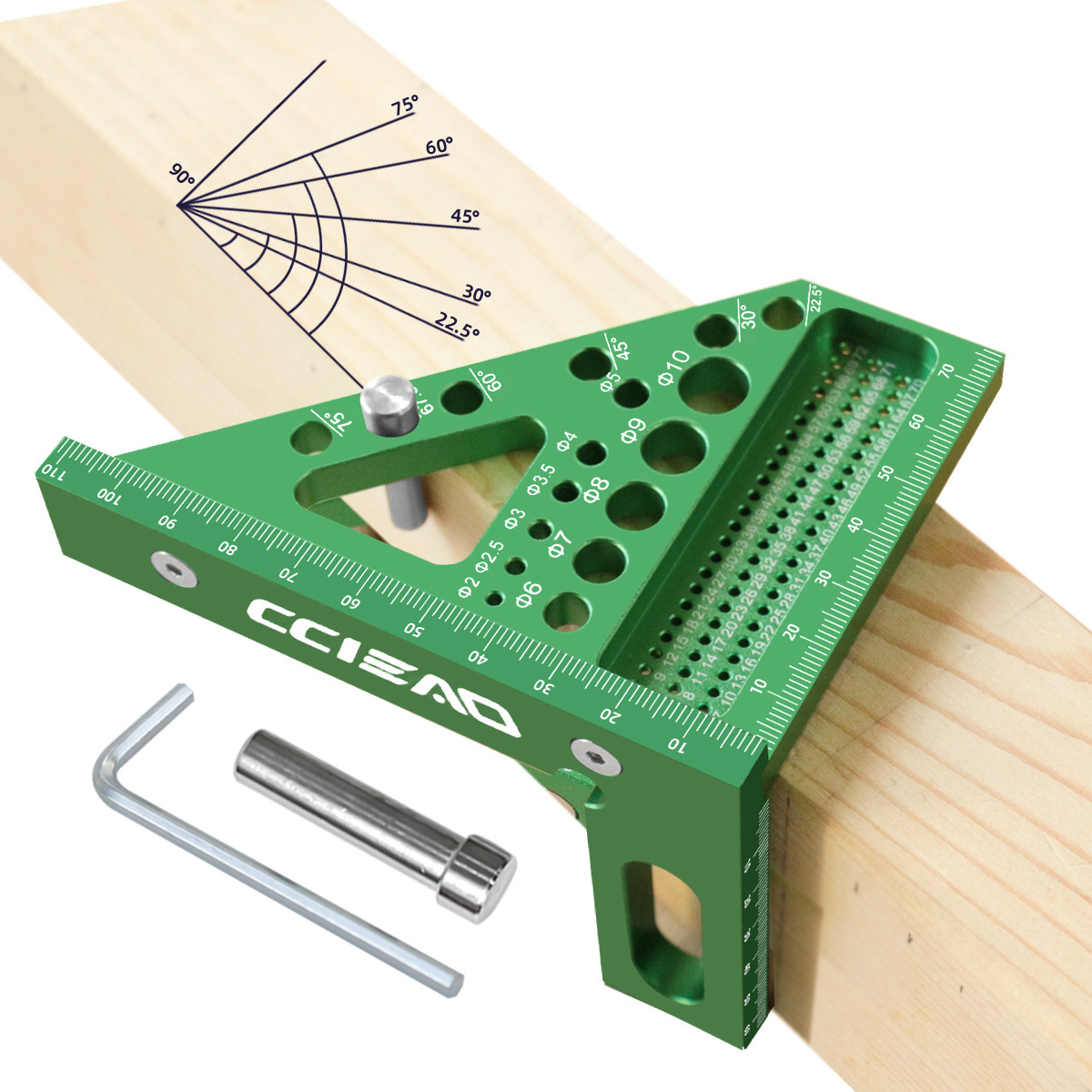 Woodworking Ruler - مسطرة قياس متعددة الزوايا ثلاثية الأبعاد