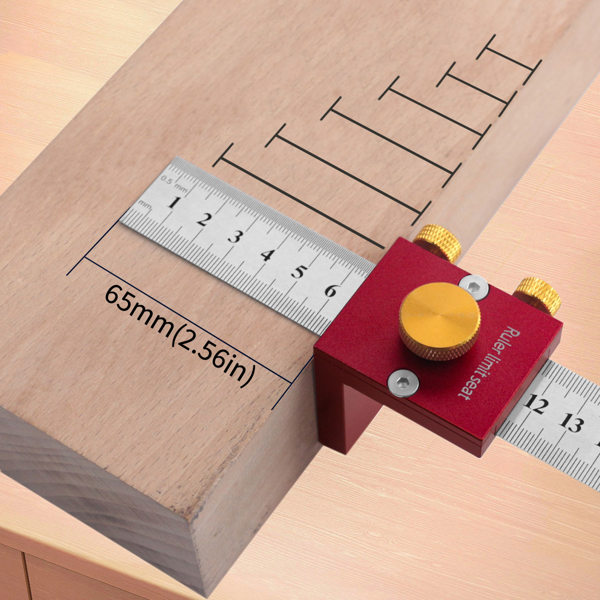 Woodworking Ruler - 30 سنتيمتر/12 بوصة يخدش حاكم 90