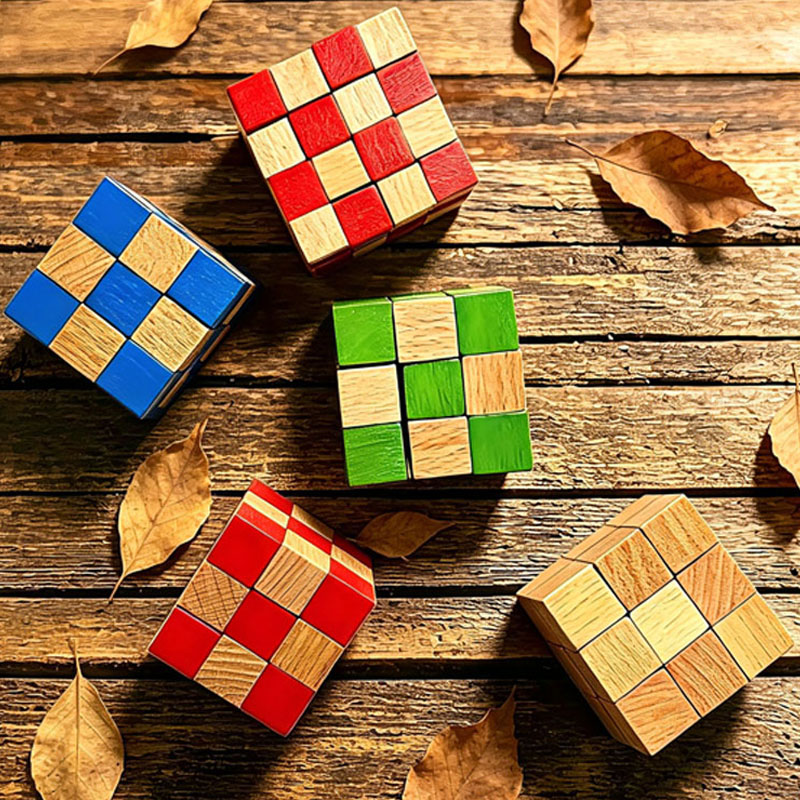 Woodworking Game - مكعب الثعبان المربع، ألغاز خشبية لتحدي