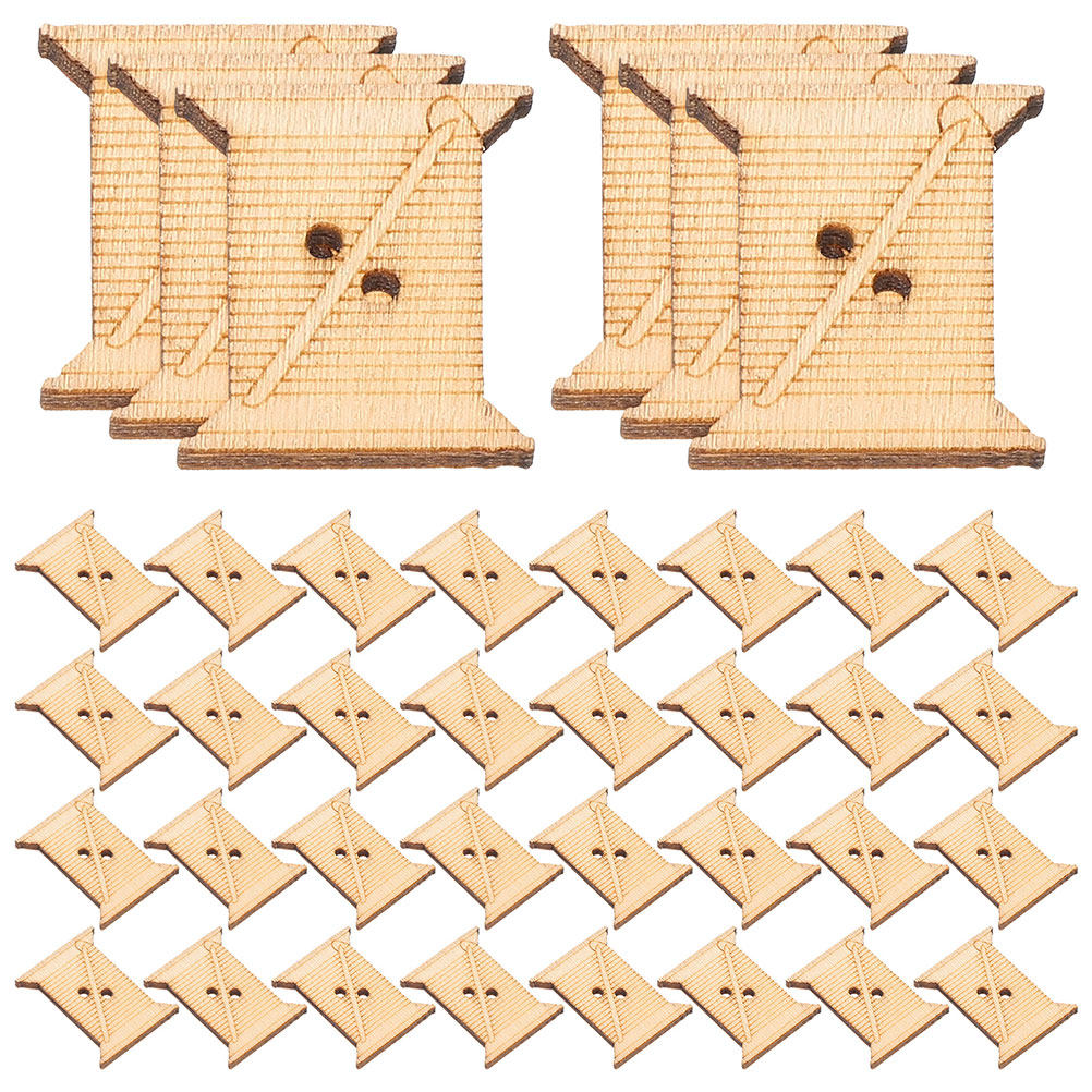 Woodworking Hobbies - 100 قطعة من بكرات خشبية لخيوط