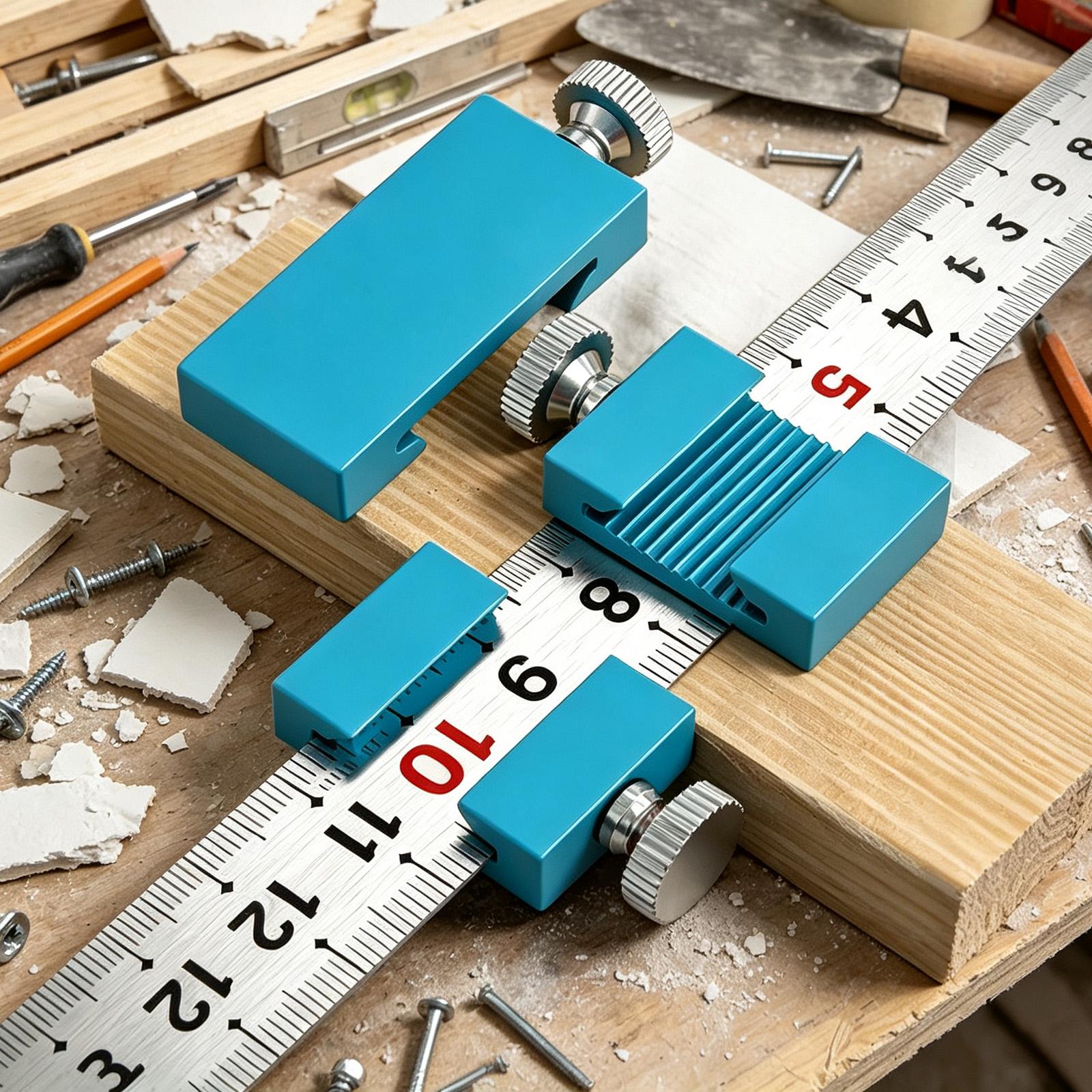 Woodworking Ruler - أدوات النجارة: مسطرة النجارة، مكعب تحديد