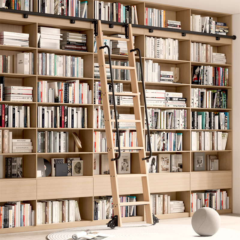 Woodworking Lofts - المتداول مكتبة سلم الأجهزة 3.3FT (100