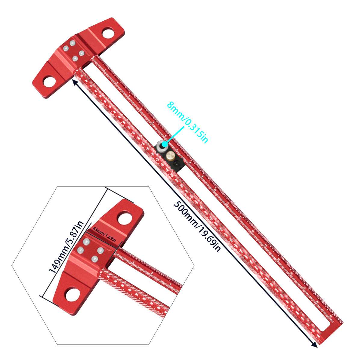 مسطرة تخطيط وتحديد للأعمال الخ - مراجعة Woodworking Ruler وسعره