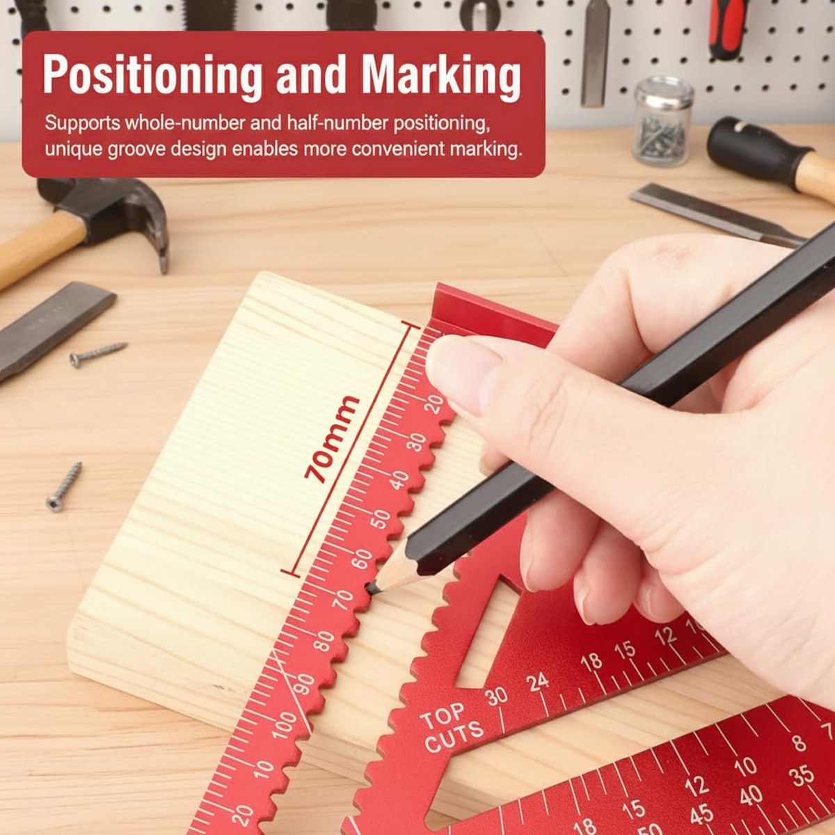 مسطرة مثلثة عالية الدقة من سبا - مراجعة Woodworking Ruler وسعره