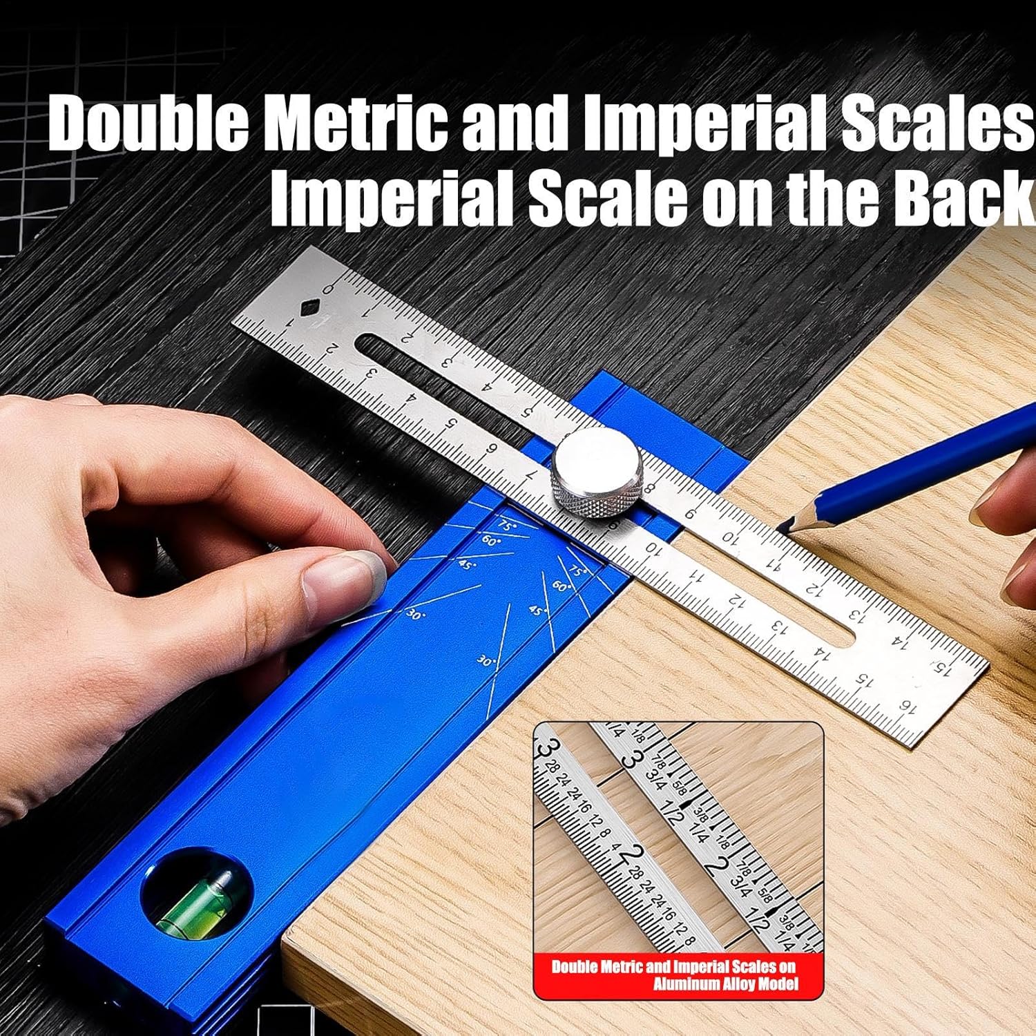 أدوات تحديد الخطوط، مقياس زواي - مراجعة Woodworking Ruler وسعره