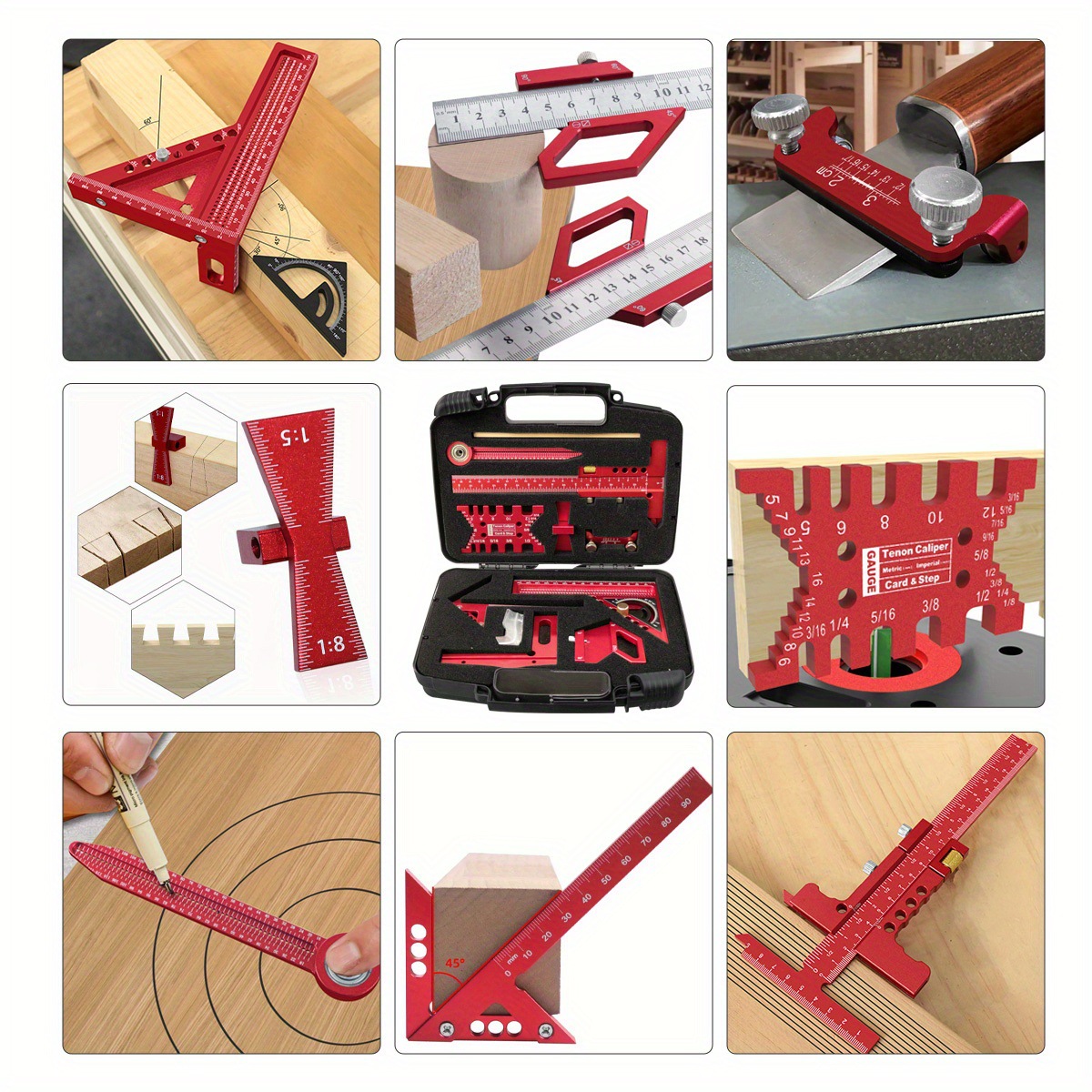 طقم أدوات قياس للنجارة مكون من - مراجعة Woodworking Plans Free وسعره