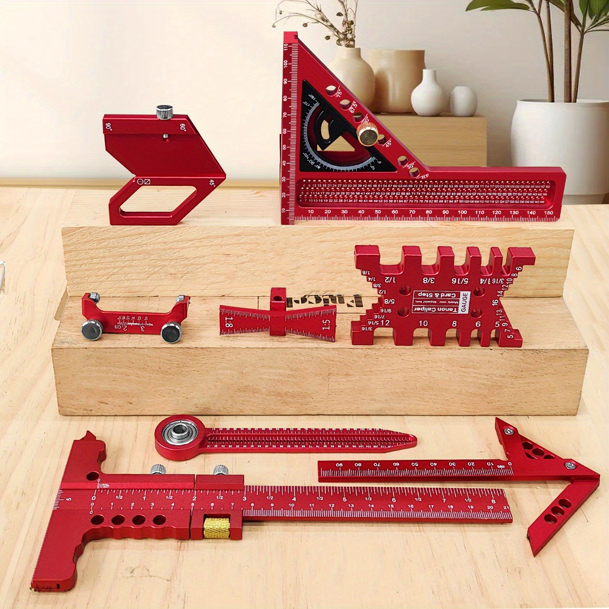 طقم أدوات قياس للنجارة مكون من - مراجعة Woodworking Plans Free وسعره