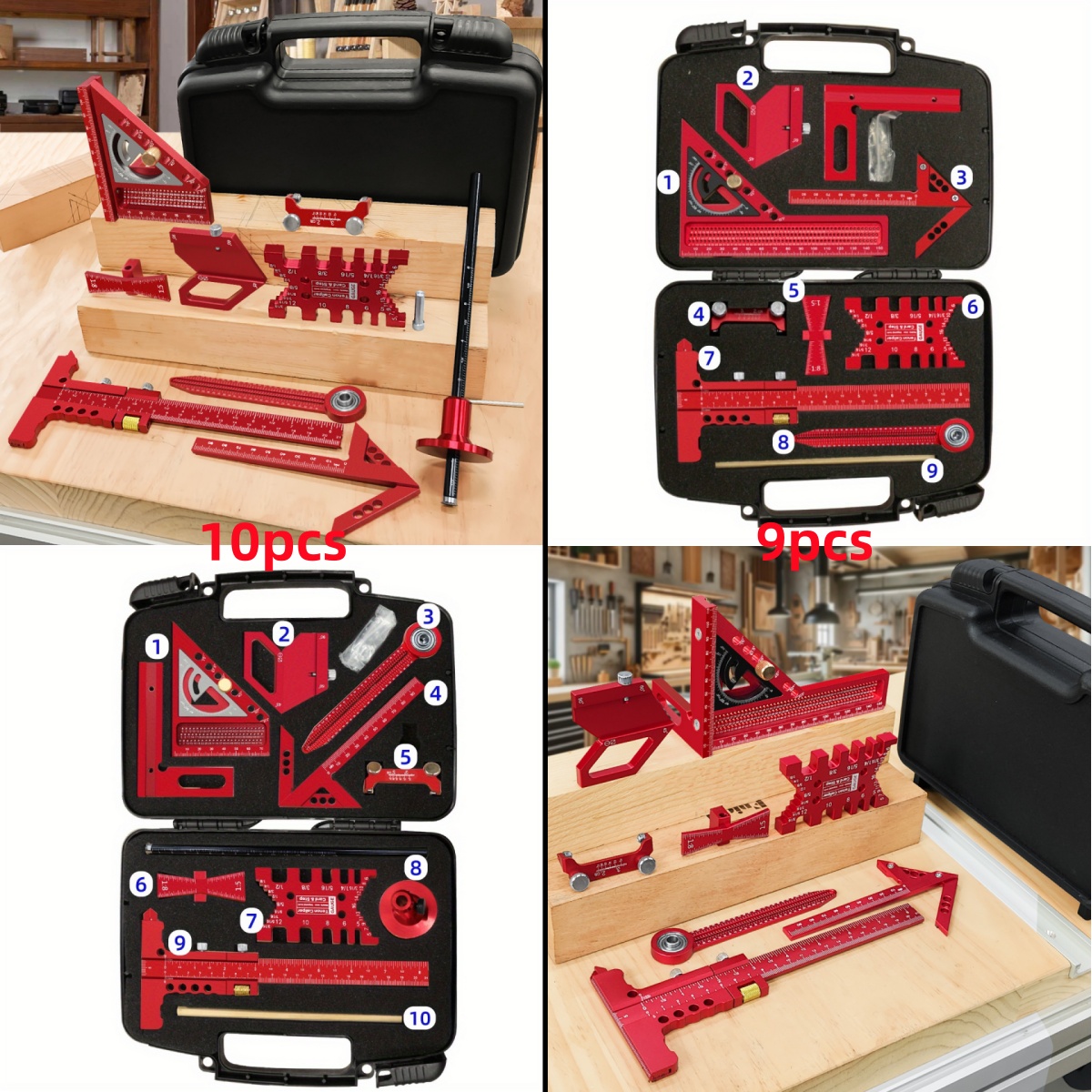 9 قطعة/10 قطعة مجموعة أدوات قي - مراجعة Woodworking Plans Free وسعره