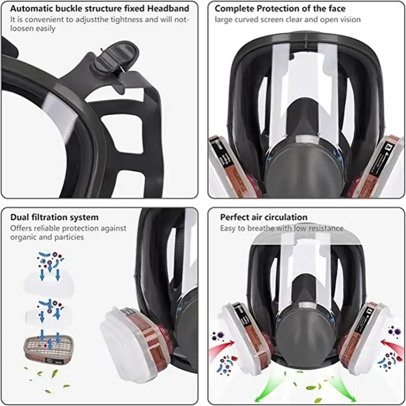 قناع غاز كبير الحجم 6800، جهاز - مراجعة Woodworking Respirator وسعره